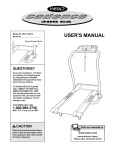 Weslo WLTL19012 User's Manual