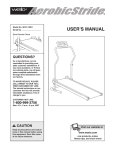 Weslo AerobicStride WLTL 13921 User's Manual