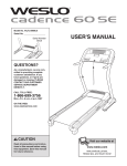 Weslo WLTL49806.0 User's Manual