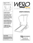 Weslo WCTL28090 User's Manual