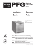 Weil-McLain PFG-7 User's Manual