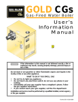 Weil-McLain GOLD CGs User's Manual