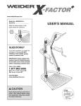 Weider WEBE2910 User's Manual