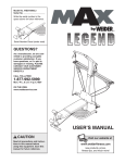 Weider WESY5993.3 User's Manual