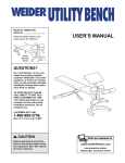 Weider WEBE1192 User's Manual