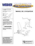 Weider WECCBE0992 User's Manual