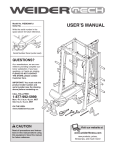 Weider WEBE8918 User's Manual