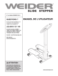 Weider WEEMST1237 User's Manual