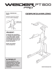 Weider WEEVBE1495 User's Manual