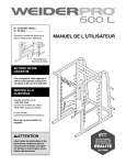 Weider PRO POWER CAGE 500 BENCH 15500 User's Manual