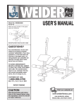 Weider PC3 User's Manual