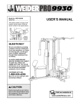 Weider WESY9930 User's Manual