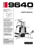 Weider WESY9640 User's Manual