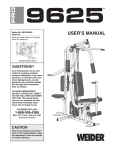 Weider WESY9625C User's Manual