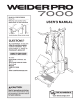 Weider WEEVSY6885 User's Manual