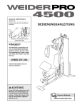 Weider WEEVSY3426 User's Manual