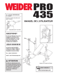 Weider WEEVBE3303 User's Manual