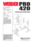 Weider WEEVBE3293 User's Manual