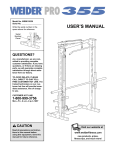 Weider WEBE1932 User's Manual