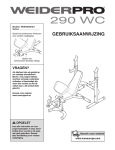 Weider WEEVBE2078 User's Manual