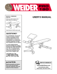 Weider WEBE0920 User's Manual