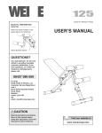 Weider WEEVBE7033 User's Manual