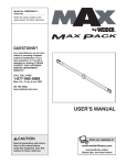 Weider WEMC0943 User's Manual