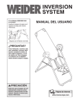 Weider WEEVBE1334 User's Manual