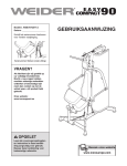 Weider WEEVSY2077 User's Manual
