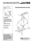 Weider WEEVSY2077 User's Manual