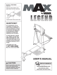 Weider WESY5993 User's Manual