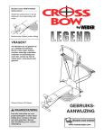 Weider WEEVSY5943 User's Manual