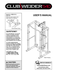 Weider WEBE1971 User's Manual