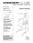 Weider WEBE2998 User's Manual