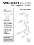 Weider WEBE1998 User's Manual
