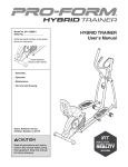 Weider BENCH COMBO 2388 User's Manual