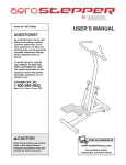 Weider AEROSTEPPER WEST2002 User's Manual