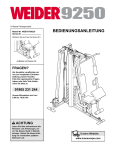 Weider WEEVSY5922 User's Manual