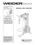 Weider WEEVSY1326 User's Manual