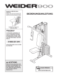 Weider WEEVSY1326 User's Manual