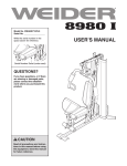 Weider WEANSY1978 User's Manual