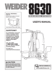Weider WESY8630C User's Manual