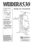 Weider WESY8530C User's Manual