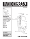 Weider WESY8530 User's Manual