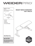 Weider 8530 SYSTEM 15927 User's Manual