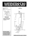Weider WESY8710 User's Manual