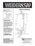 Weider WESY8510 User's Manual