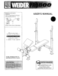 Weider 831.150741 User's Manual