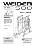 Weider WEBE4915 User's Manual