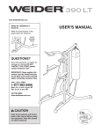 Weider WEBE3010 User's Manual